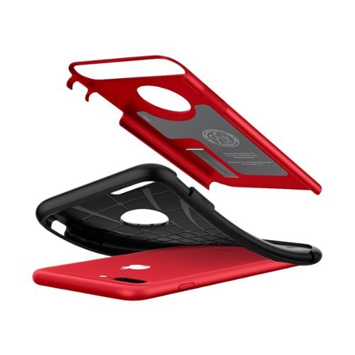 Spigen - Slim Armor Case for Apple® iPhone® 7 Plus and 8 Plus - Crimson Red-Angle_Standard 