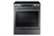 Samsung - 5.8 Cu. Ft. Self-Cleaning Fingerprint Resistant Slide-In Electric Convection Range-Front_Standard