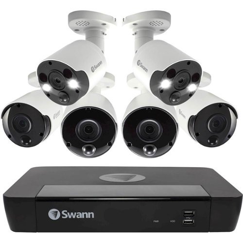 Swann - 8-Channel, 6-Camera Indoor/Outdoor Wired 4K 2TB NVR Surveillance System-Front_Standard 