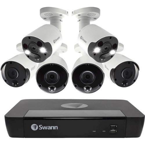 Swann - 8-Channel, 6-Camera Indoor/Outdoor Wired 5MP 2TB NVR Surveillance System-Front_Standard 