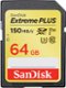 SanDisk - Extreme PLUS 64GB SDXC UHS-I Memory Card-Front_Standard