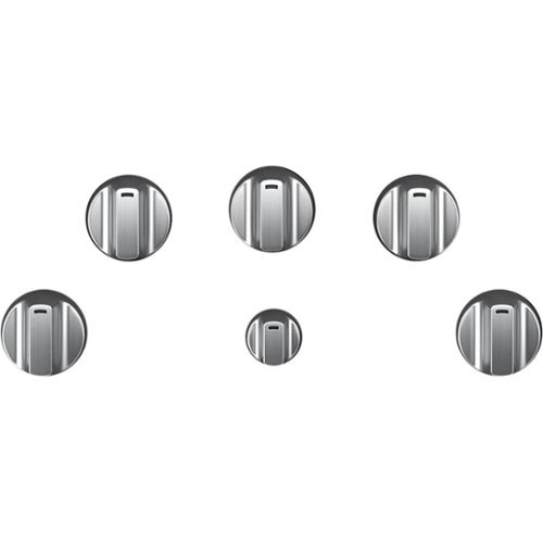 Knobs for Café Gas Cooktops (Set of 5) - Brushed Stainless Steel