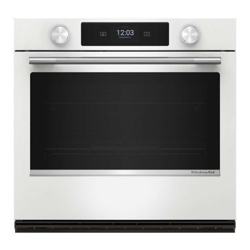 KitchenAid - 30-inch Smart Electric Single Wall Oven with Assisted Cooking Modes - White
