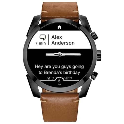 Citizen CZ Smart Unisex Hybrid 42.5mm Grey IP Stainless Steel Smartwatch with Camel Leather Strap - Gray HOW TO BUY