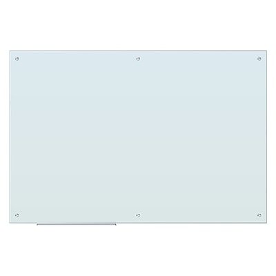 U Brands - Magnetic Glass Dry Erase Board, 6' x 4" - Frameless