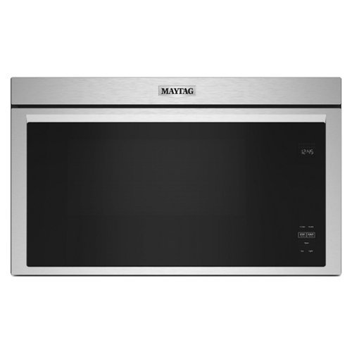 Maytag - 1.1 Cu. Ft. Over-the-Range Microwave with Flush Built-in Design - Stainless Steel-Front_Standard