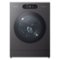 LG - SIGNATURE 5.8 Cu. Ft. High Efficiency Ventless Smart Front Load Washer Electric Dryer Combo with Steam and ezDispense - Brushed Black Steel-Front_Standard