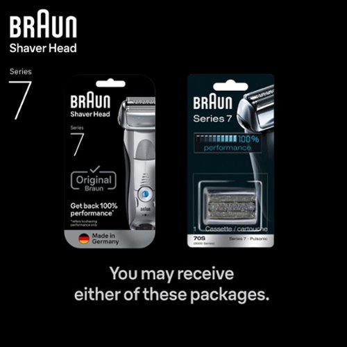 Braun Replacement Head for Series 7 Shavers - Silver GLOBAL SHIPPING