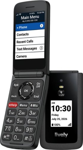 Lively® - Jitterbug Flip3 Easy Prepaid Cell Phone - Black-Front_Standard 