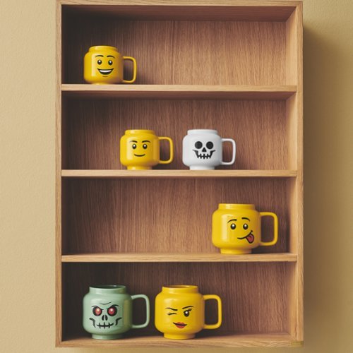 Room Copenhagen LEGO: Classic Yellow Minifigures Boy Ceramic Mug, 17.9 oz GLOBAL SHIPPING