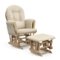 Storkcraft - Hoop Glider and Ottoman - Natural/Beige-Front_Standard