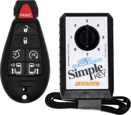 Car Keys Express - Chrysler and Dodge Simple Key - 7 Button Fobik with optional 5-Button Pad and programming device - Black