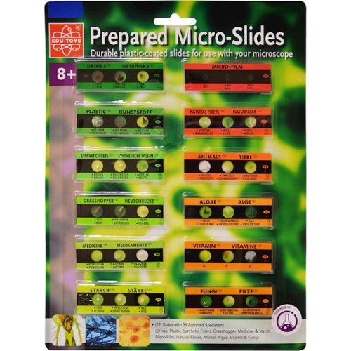 EDU-TOYS Prepared Microscope Micro-Slides - Multi Colored WORLDWIDE DELIVERY