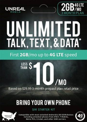 UNREAL Mobile - 2GB/Month 3 Month 4G LTE 3-in01 SIM Kit-Front_Standard 