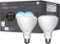 C by GE - BR30 Bluetooth Smart LED Floodlight Bulb with Google Assistant/Alexa/HomeKit (2-Pack) - Adjustable White-Front_Standard