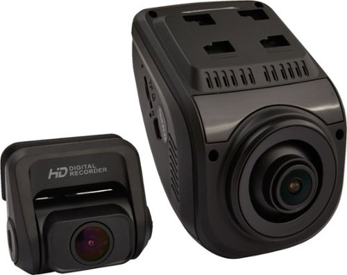 Rexing - V1P 3rd Generation 1080p Front and Rear Camera Dash Cam with Wi-Fi - Black