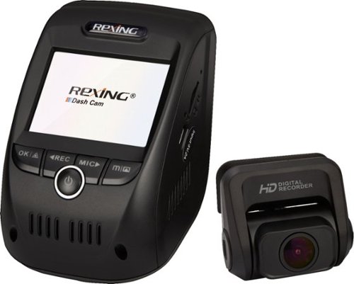  Rexing - V1P Pro Front and Rear Camera Dash Cam - Black