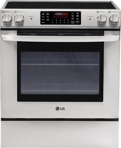  LG - 30&quot; Self-Cleaning Freestanding Slide-In Electric Convection Range - Stainless steel