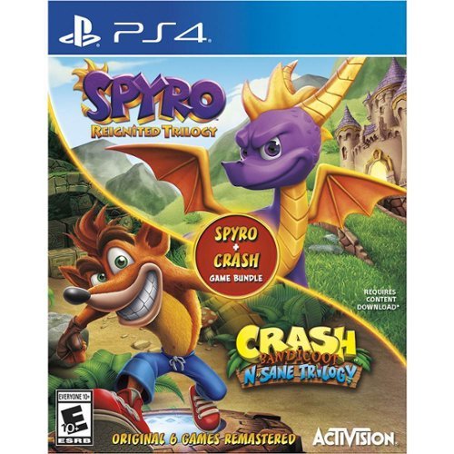 Spyro Reignited Trilogy/Crash Bandicoot N. Sane Trilogy Game Bundle - PlayStation 4-Front_Standard 