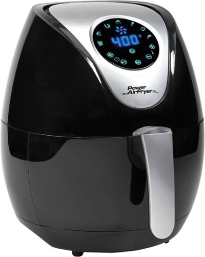 PowerXL - 3.4qt Air Fryer - Black/Stainless Steel-Front_Standard 