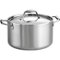Tramontina - Gourmet Tri-Ply Clad 8-Quart Covered Stock Pot - Mirror Polished-Angle_Standard