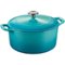 Tramontina - Gourmet Enameled Cast Iron 5.5-Quart Dutch Oven - Medium Blue-Angle_Standard