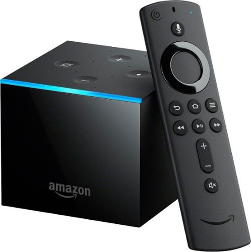  Amazon - Fire TV Cube 4K Streaming Media Player with Alexa and All-New Alexa Voice Remote - Black