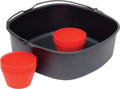 Baking Master Accessory Kit with Baking Pan and Silicone Muffin Cups-for Philips Airfryer XXL models - Black/Silver