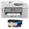 Brother - INKvestment Tank MFC-J6545DW Wireless Color All-In-One Inkjet Printer - White/Gray-Front_Standard