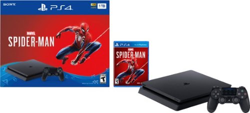  Sony - PlayStation 4 1TB Marvel's Spider-Man Console Bundle - Jet Black