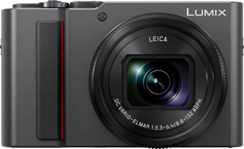Panasonic - Lumix DC-ZS200 20.1-Megapixel Digital Camera - Silver-Front_Standard 