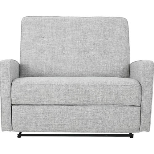 Noble House - Orofino Loveseat Recliner - Light Gray Tweed-Front_Standard 