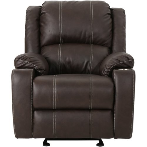 Noble House - Kirksville Recliner - Dark Brown-Front_Standard 