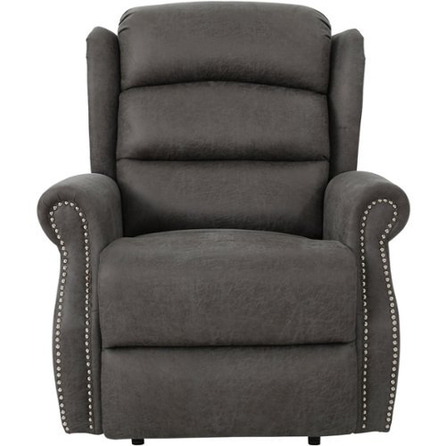 Noble House - Marietta Power Recliner - Slate-Front_Standard 