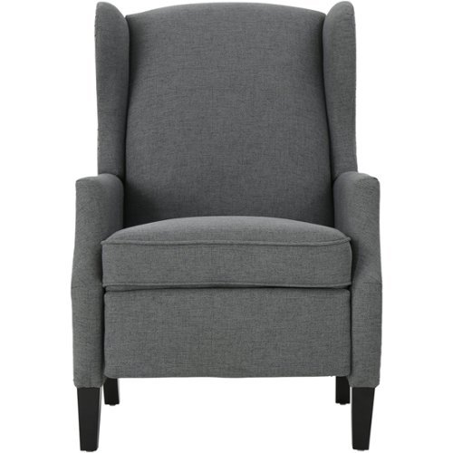 Noble House - Muncie Recliner - Charcoal-Front_Standard 