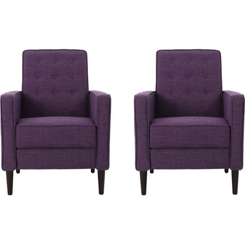Noble House - Faulkton Recliners (Set of 2) - Muted Purple-Front_Standard 