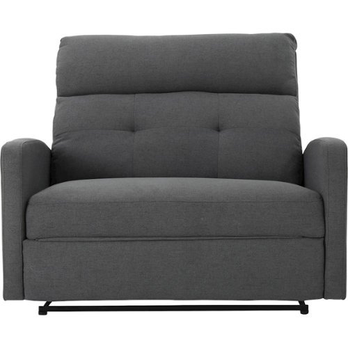 Noble House - Guymon Loveseat Recliner - Charcoal-Front_Standard 