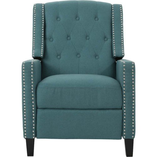 Noble House - Pratt Recliner - Dark Teal-Front_Standard 