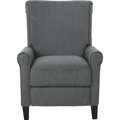 Noble House - Manitowoc Recliner - Charcoal-Front_Standard 
