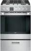 Front. Haier - 2.9 Cu. Ft. Slide-In Gas Convection Range - Stainless Steel.