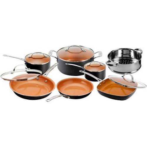 Gotham Steel - Ti-Cerama Non-Stick 12-Piece Kitchen and Cookware Set - Graphite-Angle_Standard 