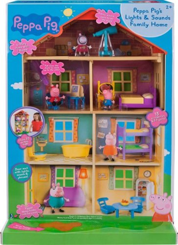  Jazwares - Peppa Pig Feature Playset (Peppa Lights &amp; Sounds Family Home) - Multicolor