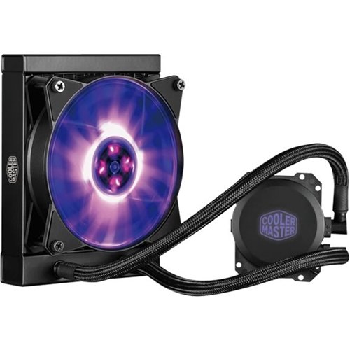 Cooler Master - MasterLiquid ML120L RGB 120mm Radiator CPU Liquid Cooling System with RGB Lighting - Black