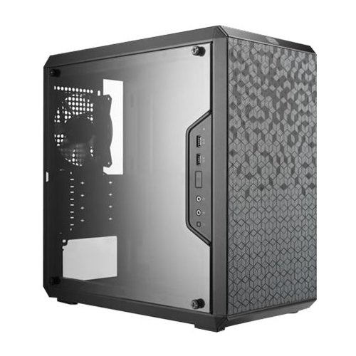 Cooler Master - MasterBox Micro ATX Mini-Tower Case with Magnetic Filters and Adjustable I/O Panel - Black