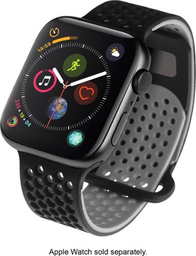 NEXT - Sport Band DUO Watch Strap for Apple Watch® 42mm and 44mm - Gray/Black-Angle_Standard 