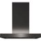 GE - 30 inches - Externally Vented & Recirculating - Wall Range Hood - Black stainless steel-Front_Standard