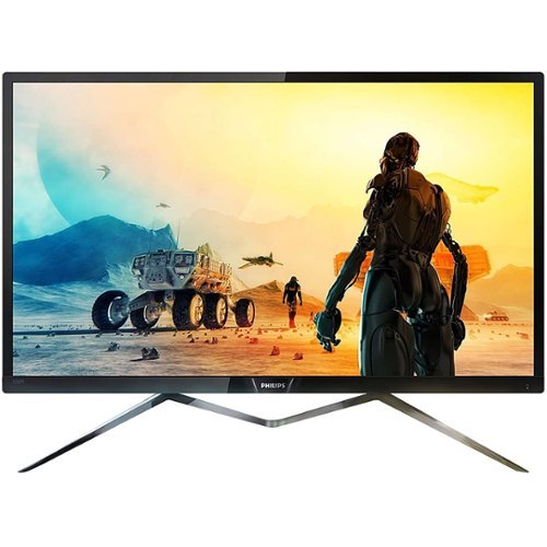 Philips - Momentum 326M6FJSB 32" IPS LED QHD FreeSync Monitor (DisplayPort, HDMI, VGA) - Textured Glossy Black-Front_Standard 