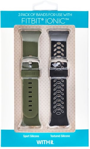WITHit Band Kit for Fitbit™ Ionic (2-Pack) - Green/Black BUY IN EUROPE