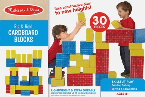  Melissa &amp; Doug - Cardboard Blocks - Blue/Yellow/Red
