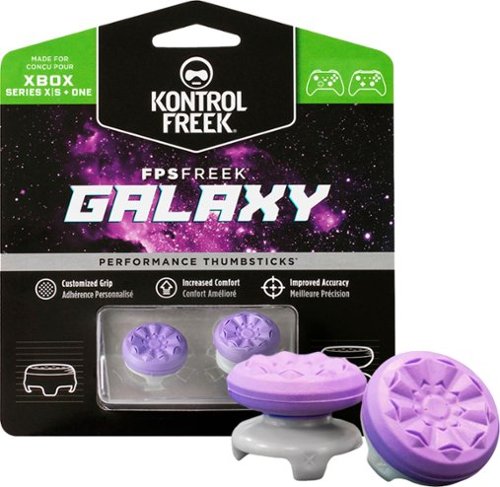 KontrolFreek - FPS Freek Galaxy 4 Prong Performance Thumbsticks for Xbox Series X|S and Xbox One - Purple/Gray